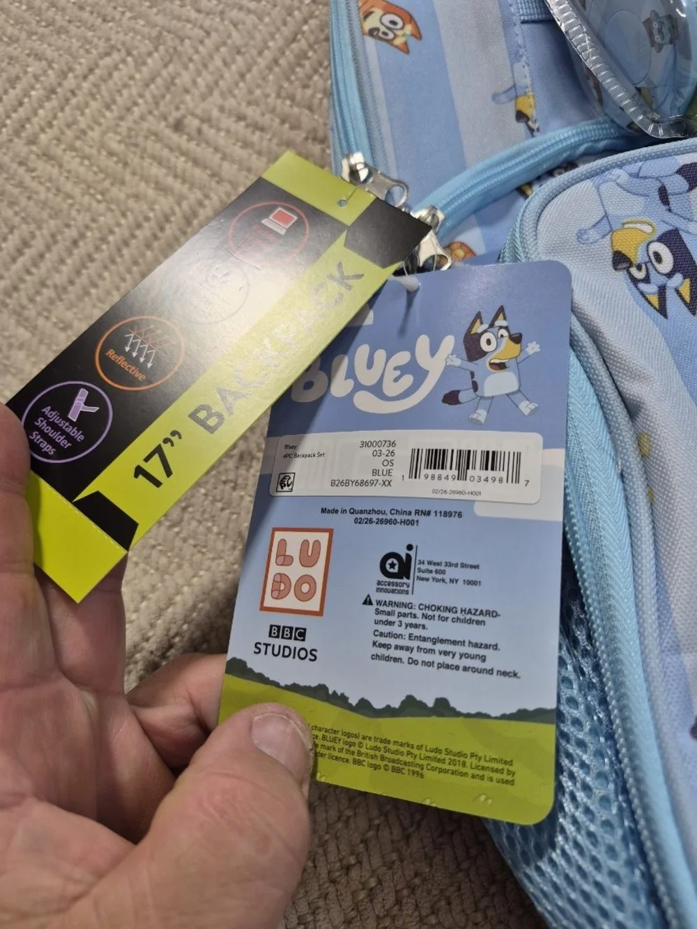Bluey Kids Backpack with Matching Light Blue Headphones - Blue